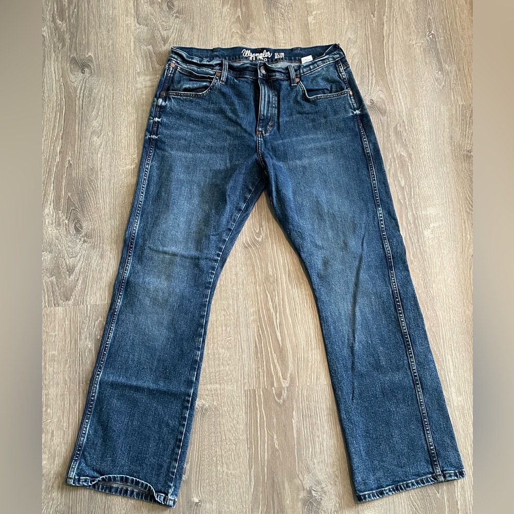 Wrangler Retro Slim Bootcut Dark Wash Jeans